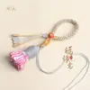 Accesorios para Joyería DIY Colgante Nudo de Maíz Estilo Étnico Tejido a Mano Borla de Algodón Llavero Al Por Mayor