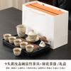 Juego de Té Ru Kiln traje Hogar Cerámica Té Tetera Taza de Té Bandeja de Té Lujo Ligero Juego de Té de Alta Gama para Visitas