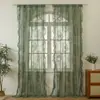Suministro directo de fábrica de Amazon transfronterizo de cortinas visillo de encaje estilo pastoral francés para salas de estar, dormitorios, balcones y ventanales, ofreciendo tratamiento semi-opaco para ventanas