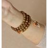 Xiangruu-verde sândalo frisado pulseira para as mulheres novo estilo retro chinês nicho estudante placa jogar pulseira