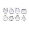Molde para Galletas de Navidad 3D Estéreo Glaseado Galleta Fondant Tipo Prensa Juego Molde de Resorte Horneado Simulado Postre