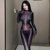 Pinxian Ropa Interior Sexy Uniforme Traje de Tentación Juego de Rol Serie Original Calavera Suministros para Parejas