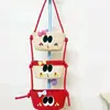 Cesta de armazenamento de parede cesta suspensa prateleira de armazenamento de dormitório artefato bolsa de parede cesta de armazenamento de parede tecida com corda de algodão cesta suspensa dorm