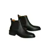 Lujo ligero artículo popular Chengdu caza de gangas de zapatos~Retro francés estilo europeo y americano piel de vaca de capa superior tacón de bloque 4 cm botines Chelsea 2026