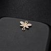 Pulseira de ouro 14K Jiexing jewelry pingente de desenho animado conector de zircônia de laço simples acessórios de joalheria DIY