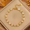 Pulseira de Aço Titânio, Luxo Leve, Diamante Colorido de Alto Padrão, Pulseira de Moda Europeia e Americana para Mulheres, Pulseira Versátil de Aço Inoxidável Exclusiva Transfronteiriça