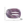 Pinza de Pato Ovalada Rayada de Arena Movediza Iridiscente Textura de Acetato Transparente Brillo Pinza para el Cabello para Mujeres Simple Suave Versátil Peinado