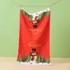 Paño de Cocina Navideño de Dibujos Animados, Más Absorbente, Toalla de Mano de Alta Calidad, Toalla Gruesa Impresa Simple para Cocina y Uso Doméstico