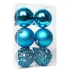 Decoración de bola de Navidad hueca con baño 6cm8cm bola de plástico de color colgante para árbol de Navidad suministros de decoración navideña