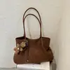 Bolso Tote Transfronterizo Retro Elegante de Gran Capacidad 2026 Otoño Nuevo Tejido Textura Casual Bolso de Hombro Único