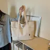 Bolso Casual Simple de Lona de Nylon para Mujer, Gran Capacidad, Bolso de Mano para Estudiante para Clase, Versátil, para Viajes, Bolso Tote de un Solo Hombro