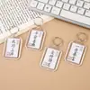 Chaveiro acrílico com texto transparente inspirador, mesmo estilo do Xiaohongshu, pingente de chaveiro criativo, presente para estudantes no Dia das Crianças