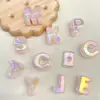 Contas de Letras Acrílicas Coloridas com Revestimento UV Brilhantes Finas para DIY/Pingente de Bolsa de Celular Acessórios de Cabelo Materiais de Joalheria Contas Soltas