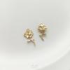 Color oro 14K incrustado circonita margarita tulipán rosa florete colgante pendientes hechos a mano pulsera colgante