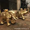 Escultura de elefante grande de cobre puro empresa hotel porta feng shui ornamentos de elefante de bronze um par de paisagem elefante de cobre fundido fabricantes