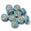 Forno Cerâmico Transformado Contas Soltas Planas Redondas Pulseira de Franja Estilo Chinês Retro Doce-Frio Joias Inspiradas em Zen Acessórios para Colar