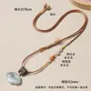 Cordón de collar tejido para mujer, cordón para colgar colgante de Buda de jade Hetian, cordón de cuero, cordón para colgante de clavícula de sándalo, cordón tejido a mano al por mayor