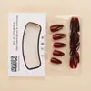 Lazada Transfronteiriço Usando Peças de Unha de Cor Sólida Vermelho Cereja Usando Unha Postiça Pronta Comércio Exterior