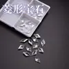 Gema Blanca en Forma de Diamante Piedra Suelta Circonita Transparente Joyería Incrustación Piedra Accesorios Anillo Piedra Secundaria de Forma Irregular DIY