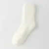 Calcetines Gruesos para Mujer para Otoño e Invierno, Calcetines Cálidos de Media Pantorrilla con Forro de Felpa, Calcetines para Dormir de Lana de Doble Cara, Calcetines de Invierno para el Hogar para Embarazadas