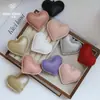 Corazón de Cuero de Pensamiento de Siete Colores Decoración de Empaque Decoración de Regalo Materiales para Decoración de Tienda de Flores Florales Florales Hechos a Mano DIY