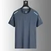 Camiseta de manga corta para hombre, secado rápido y absorbente de sudor, camiseta de manga corta con tacto fresco de seda de hielo, camiseta básica holgada de moda para hombre, camiseta promocional
