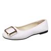 Sapatos Femininos Plus Size 2026 Primavera e Outono Novos Mocassins com Bico Quadrado e Fivela Decorativa Sapatos Individuais Planos Casuais Femininos Sapatos de Trabalho Tamanho 43