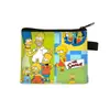 Cartera de monedas de dibujos animados Los Simpsons, bolsa de monedas con cremallera de poliéster, bolsa pequeña para guardar auriculares y llaves de estudiante al por mayor