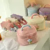 Bolsa de Cosméticos de Pana, Neceser Lindo y Elegante con Flores de Tulipan, Bolsa de Cosméticos Portátil de Gran Capacidad para Salidas