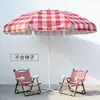 Guarda-sol xadrez para uso externo, popular para sessões de fotos, decoração de pátio de loja, acampamento e exposição, com impressão de logotipo