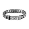 Pulsera de Plata Tailandesa Étnica Estilo Retro Yu Hong Nube Auspiciosa Seis Palabras Mantra Personalizada Moda Masculina Accesorio de Mano de Moda