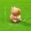 Paisaje en miniatura, linda figura de capibara con un juego de palabras, decoración de jardinería, adorno DIY, accesorio colgante, pieza decorativa pequeña