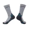 Meias de lã Merino transfronteiriças, amortecimento felpudo espesso, meias absorventes de choque para caminhada e montanhismo, quentes, respiráveis, antiderrapantes, esportivas
