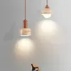 Mesa de Cabeceira Amarela de Travertino para Quarto Luminária Pendente Pequena em Forma de Botão, Luminária Pendente com Fio para Corredor de Entrada com Atmosfera Vintage, Luz de Botão