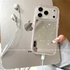 Adequado para capa de celular Apple 17 Pro Max iPhone 16, anti-queda, popular entre influenciadoras femininas, modelo novo com pequenas estrelas em inglês