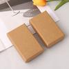 Caja Anillo Papel Marrón para Empacar Caja de Regalo Metálica Antioxidación Tapa Cielo y Tierra Caja de Almacenamiento para Joyería Collar Marcador de Libros En Stock