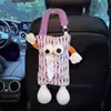 Caja de Pañuelos para Coche, Muñeca Linda, Manos y Pies, Bolsa Colgante para Pañuelos de Coche, Caja de Pañuelos de Caja de Reposabrazos para Coche de Alta Gama y Práctica
