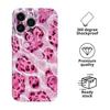 Estilo Hot Girl Onda de Agua Estampado de Leopardo Rosa Funda para Teléfono Película para iPhone 17 Cobertura Total Anticaída Apple 18Pm Estuche Duro Ultradelgado
