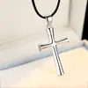 Collar con colgante de plata esterlina S925 para pareja, estilo coreano, moda simple para estudiantes masculinos y femeninos, estilo japonés y coreano, colgante de cruz