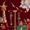 Jingle Bells Brincos de Sino Vermelho Doce Punhos de Orelha Brincos com Design de Natal Presilhas de Orelha Acessórios de Orelha