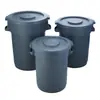 Lixeira Industrial Grande para Limpeza de Propriedade, Lixeira Redonda Externa para Armazenamento de Lixo, Lixeira de Cozinha com Rodas e Tampa