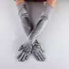 Luvas de Cetim Elástico Cetim Cosplay Femininas Halloween Luvas Sexy Show de Jantar Veludo Luvas de Casamento