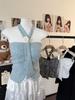 Camisola de Punto de Verano para Mujer con Cuello de Flor Pequeña Tridimensional Estilo Chanel, Nueva, Caliente, Ajustada, Corta, sin Mangas