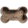 Cesta de Armazenamento Personalizada para Brinquedos de Pet Transfronteiriça, Cesta de Armazenamento em Jacinto em Formato de Osso, Cesta de Armazenamento Diversos Tecida com Grama de Cabacinho