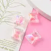 Acrílico Revestido com UV Coração Doce Formato de Coração Contas Irregulares Coloridas Contas Soltas DIY Corrente de Celular Colar Pulseira Acessórios Atacado