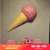 Escultura de Helado Esférico Adorno Grande Modelo de Helado de Doble Bola Colgante de Pared Luminoso Decoración de Tienda de Postres Invertida