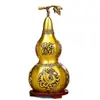 Nuevo Estilo Calabaza de Cobre Nafu Adorno para Sala de Estar, Adorno Artesanal Versátil de Feng Shui con Patrón Tai Chi, Artesanía de Metal