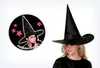 Accesorios de Disfraz para Actuaciones de Halloween Sombrero de Bruja Negro Caliente Sombrero de Bruja Sombrero Oxford