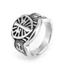 Anillo Cruz de Cruzado Acero Inoxidable Caballeros Templarios Anillo Masculino Salida de Fábrica