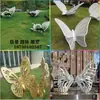 Escultura de Mariposa Hueca de Acero Inoxidable Libélula Luminosa de Hierro Forjado